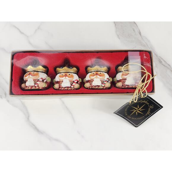Christopher Radko Nutcracker Crunch Place Card Holder 2 1/4" Resin Holidays x4 - Picture 1 of 16